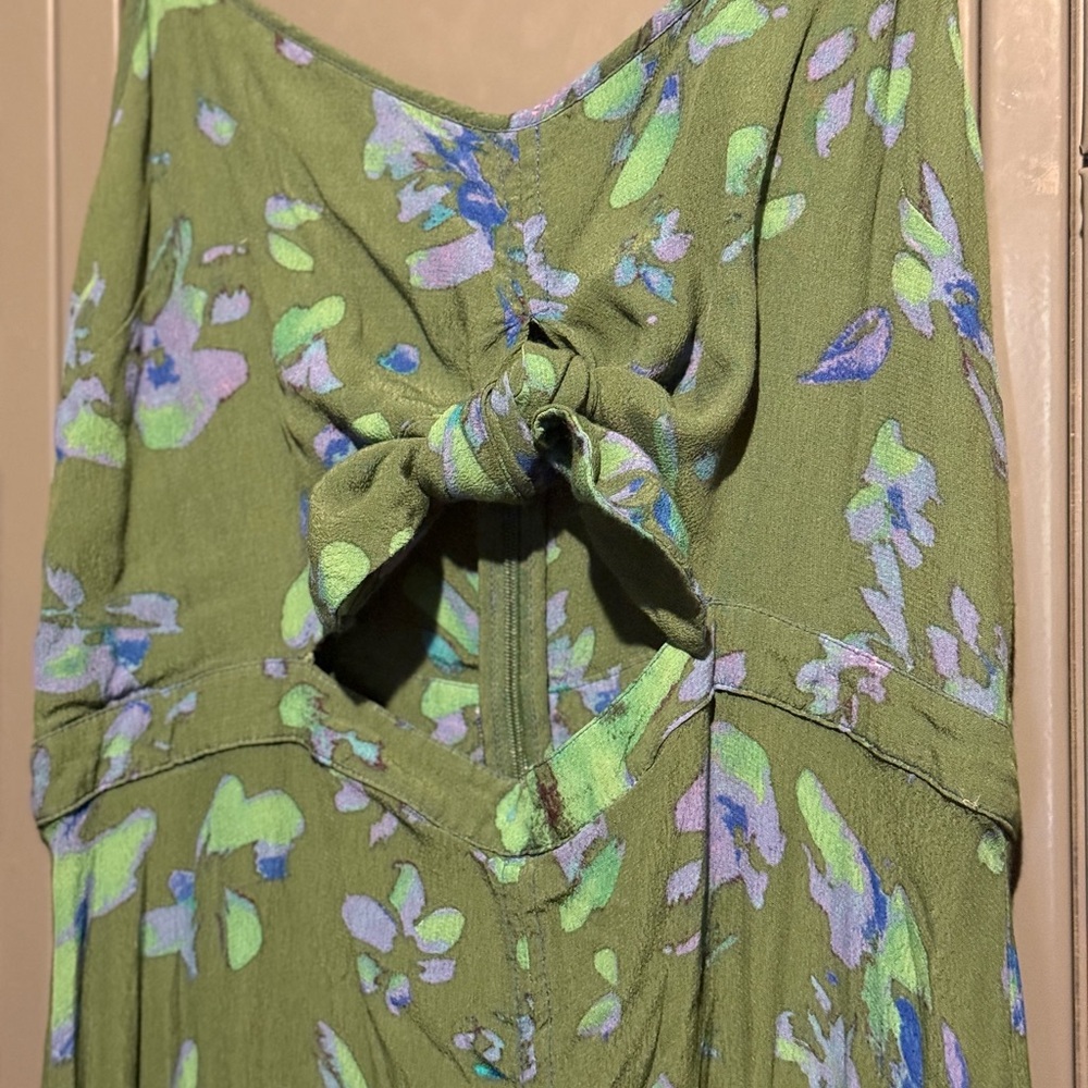 Tracy Reese Green and Blue Floral Dress - Picture 5 of 7